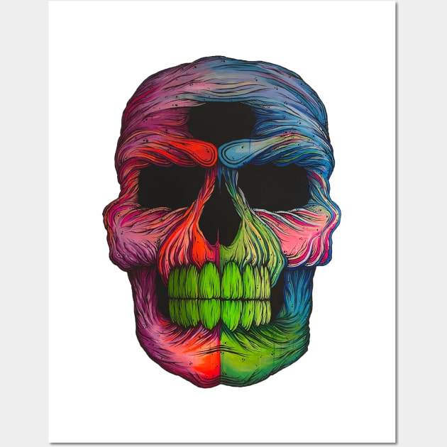 Neon Skull Wall Art by ryancduboisart